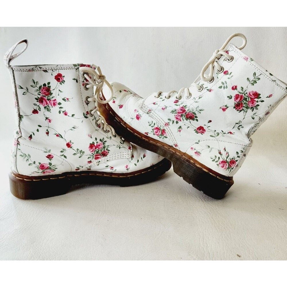Dr Marten 1460 Portland Rose Combat Lace Up White RARE Limited Edition 8 - Picture 6 of 11